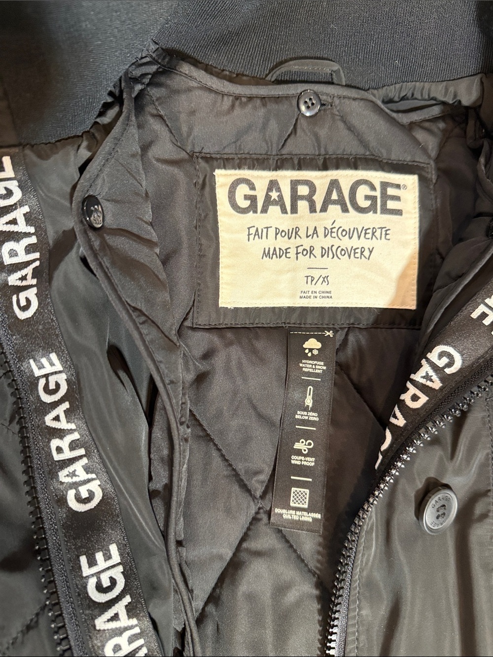 NWOT Garage Black Faux-Fur Trim Hooded Puffer Parka - Picture 3 of 9